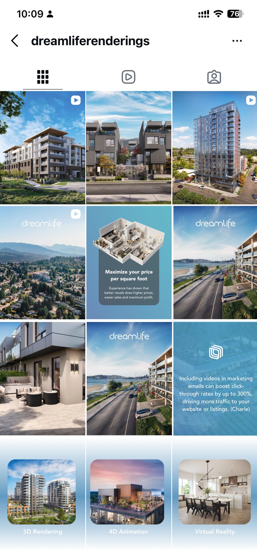 Dreamlife Instagram grid variant