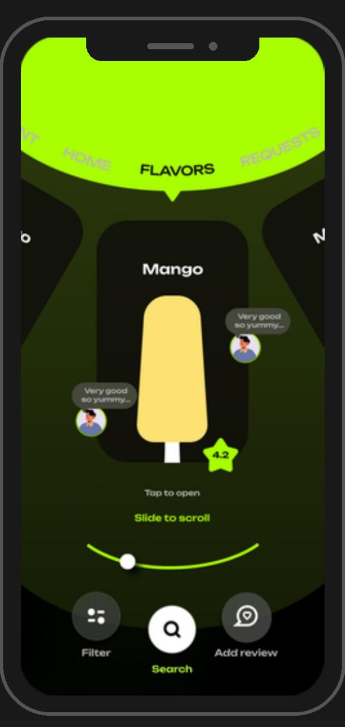8 Pops flavour detail with review bubbles