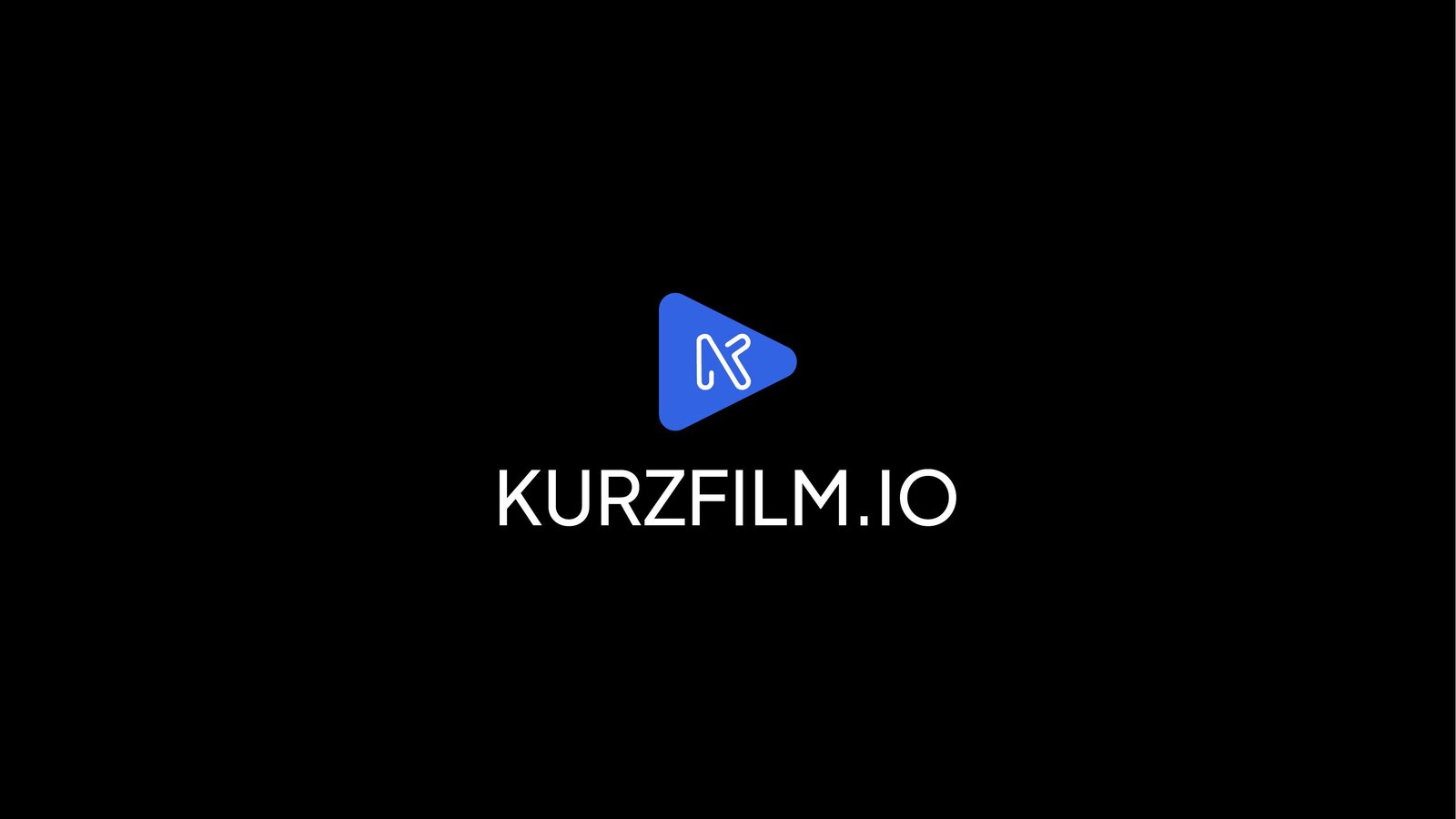 Kurzfilm.io stacked logo on black