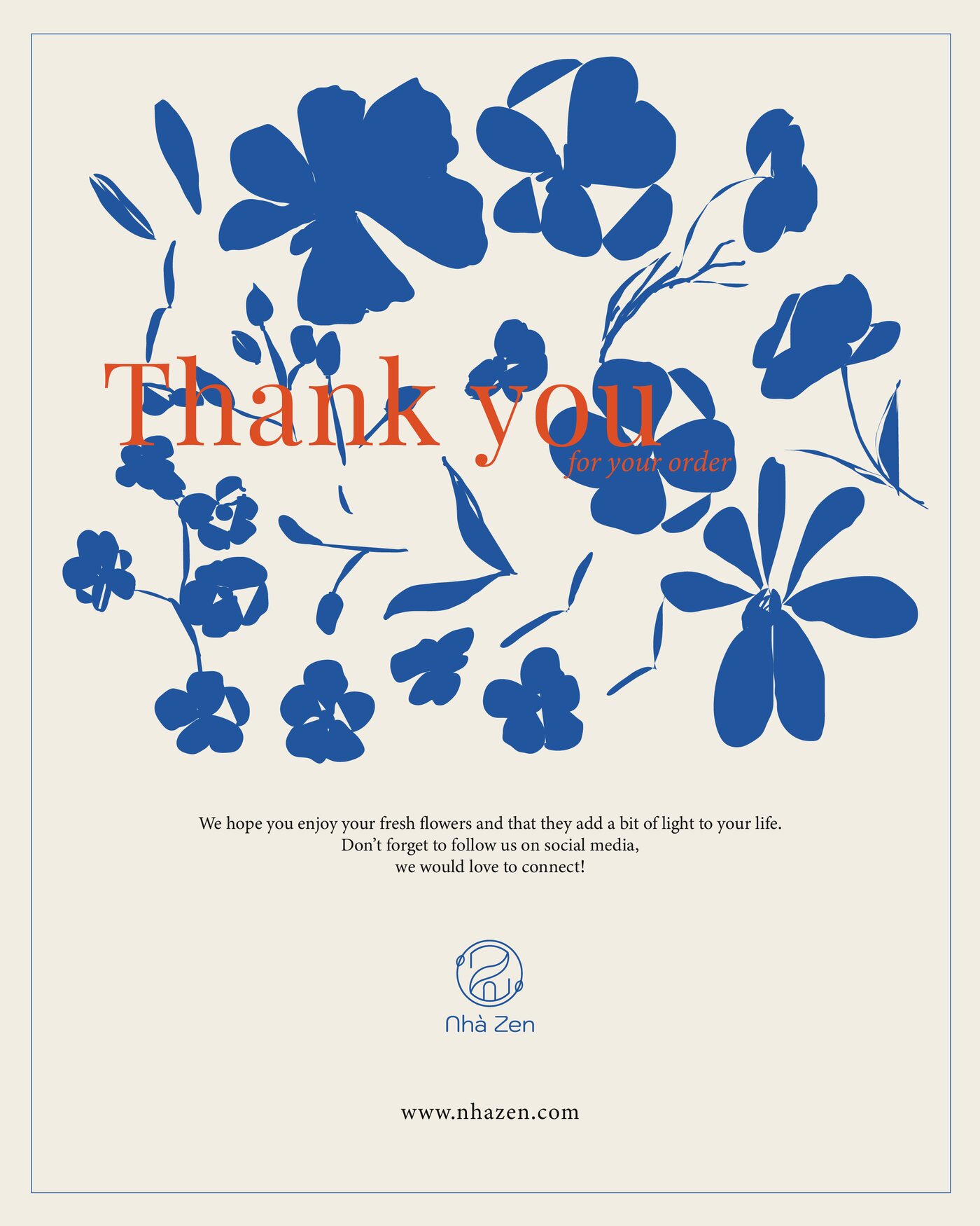 Nhà Zen thank-you card