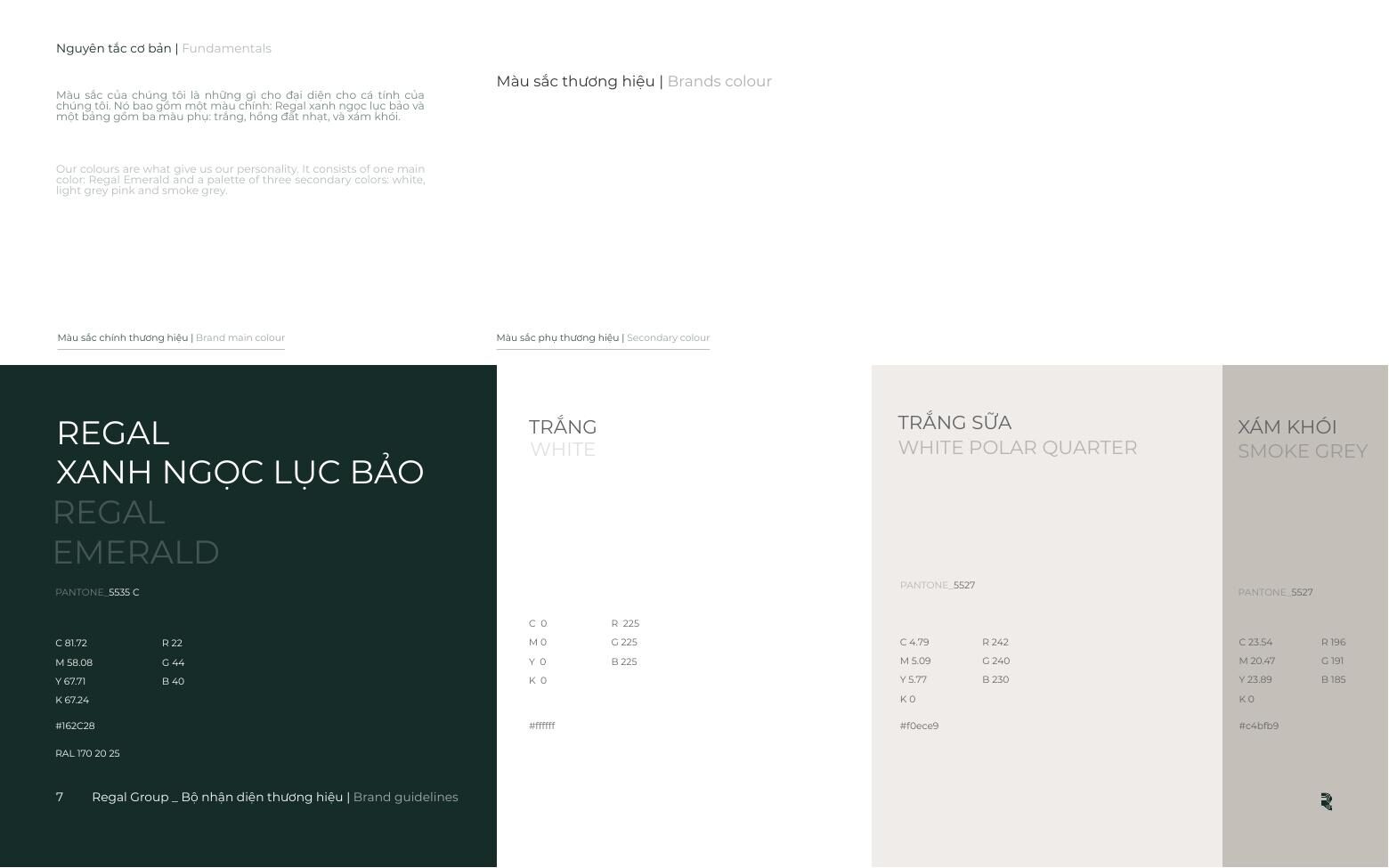 Regal Group colour palette specification