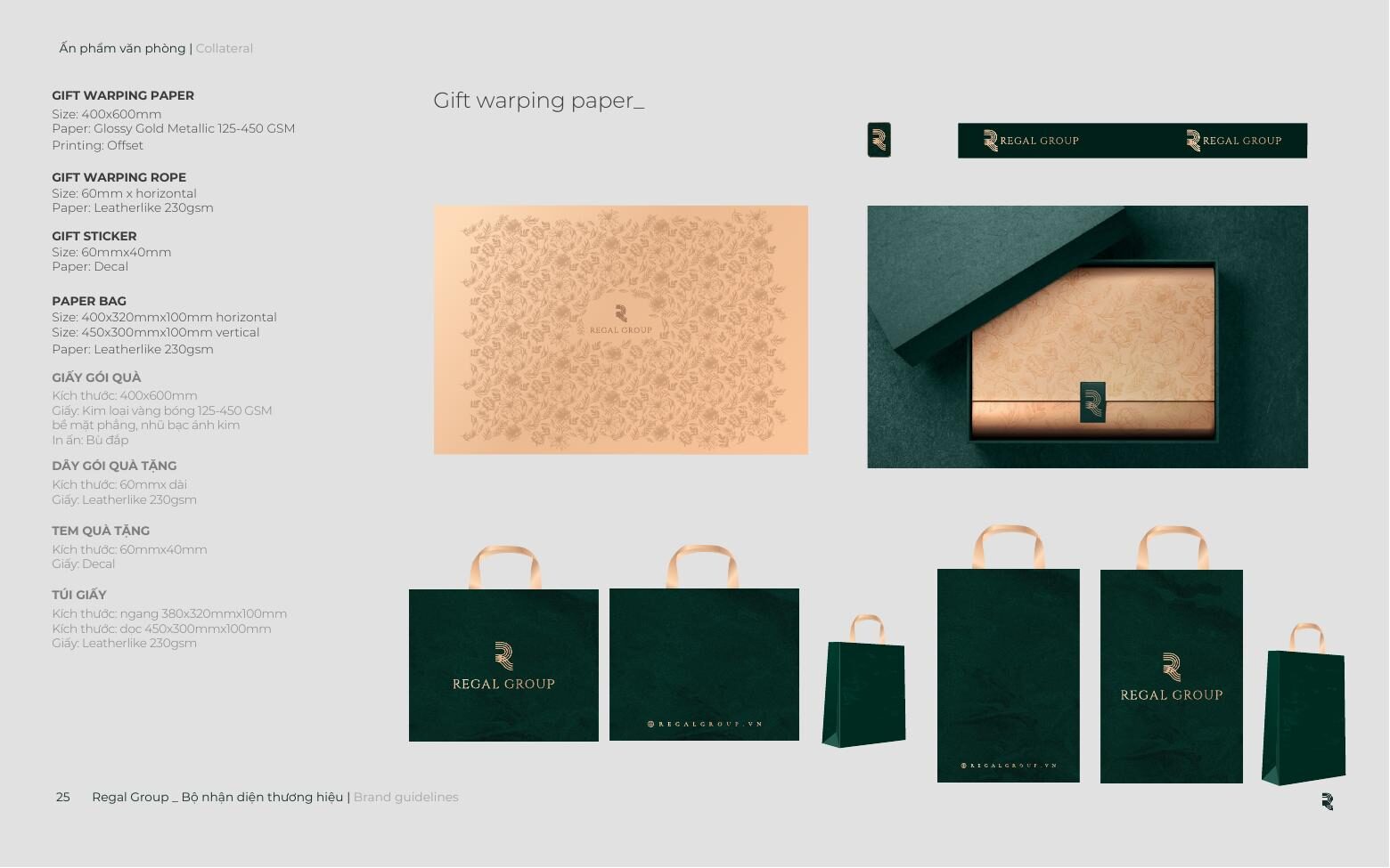 Regal gift wrapping and bags