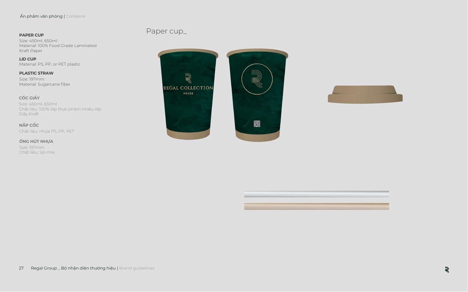 Regal branded paper cups